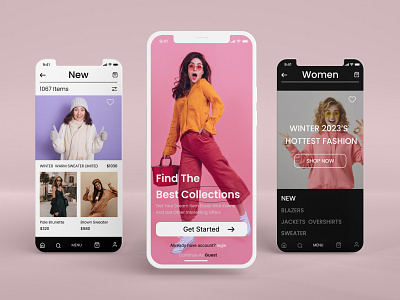 Fashion E-commerce Mobile App Ui app branding design illustration ui ux