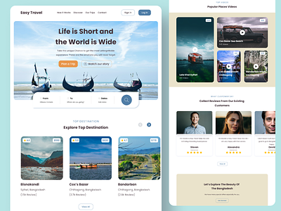Easy Travel Landing Page.