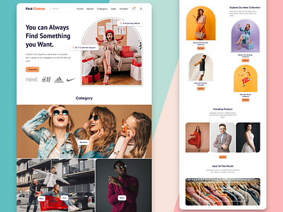 E-Commerce Landing Page UI branding e commerce ecommerce landingpage onlineshope ui uidesign webpage