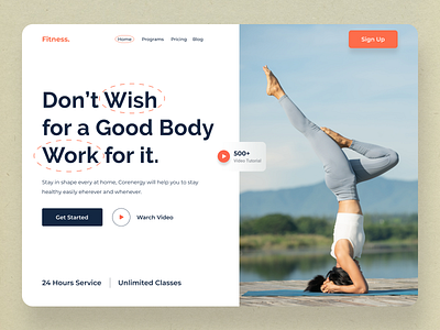 Fitness, Health, Yuga Website Design design fitnrss health landingpage ui uiux ux webpage yuga