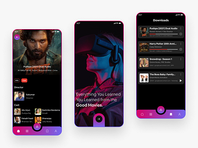 Movie Streaming Mobile App Design app app design app ui appux design movie movie app movie streaming ui uiux