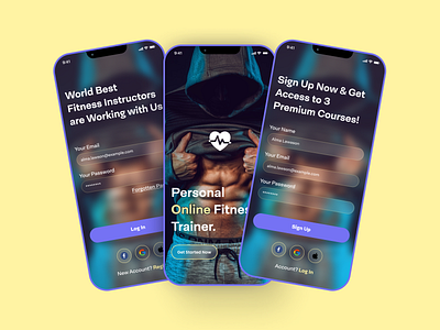 Online Fitness App UI Design