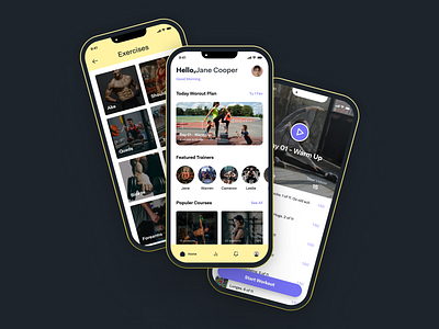 Online Fitness App UI Design