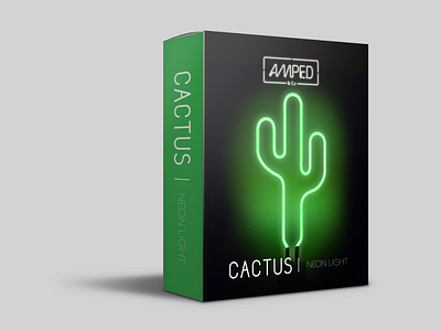 Cactus Neon Lamp Packaging design graphicdesign neon light package design packagedesign packaging product packaging design