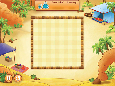 Desert Level Game Art art design game illustration mobile puzzle storybook ui