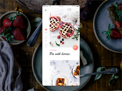Recipe App Screen. Concept
