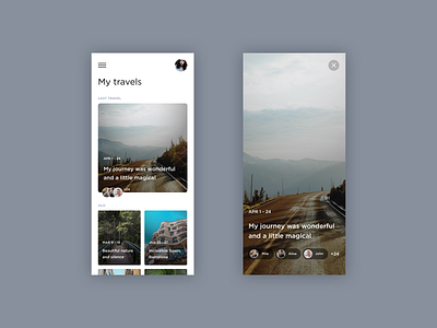 Travel App Screens. Concept