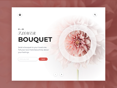 Flower Bouquet > Main slide of the Landing Page branding graphic design logo ui