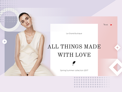 In fashion - in love cover ecommerce fashion flat geometric light lookbook pastel shop style ui web