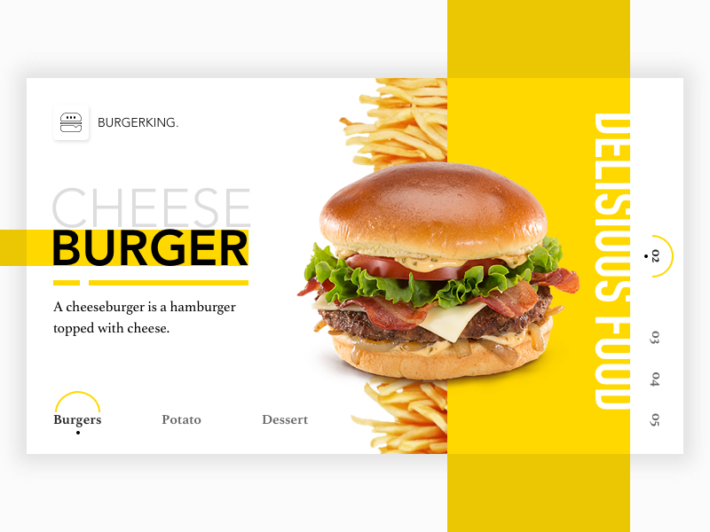 Redesign of the Food Landing page ui Design freelance design freelance creative sketch 3 web eat redesign typography geometric food design e-commerce cook card light flat ui