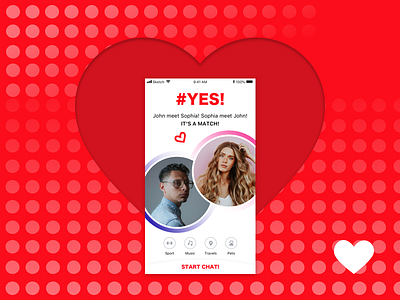 Dating App. Congratulations! It's a Match!