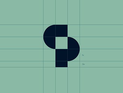 CP Grid brand brand identity branding logo logo breakdown logo design logo designer logo grid logo identity monogram