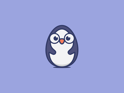 Penguin cute illustration logo penguin