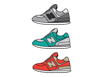 574 574 icon illustration new balance vector art