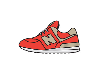 574 Closeup 574 icon illustration new balance vector art