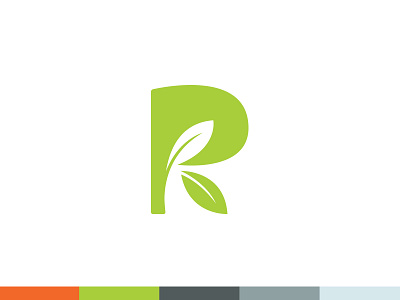 PR brand identity leaf logo logo design nature p r regenerative