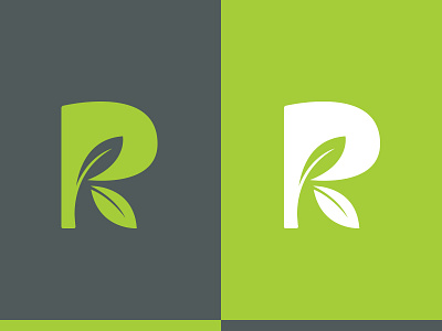 PR brand identity leaf logo logo design nature p r regenerative