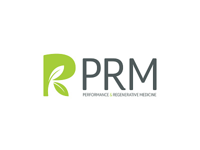 PRM Final 3 brand identity leaf logo logo design nature p r regenerative
