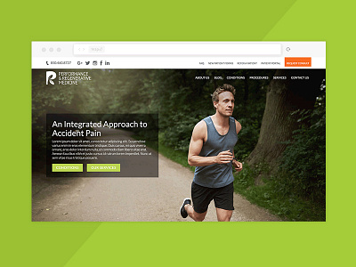 PRM Website home page performance regenerative web design website