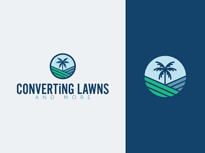 Converting Lawns brand identity branding converting landscaping logo logo design palm