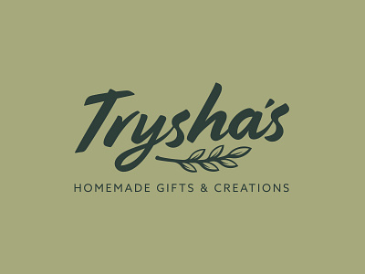 Trysha's Full Lockup boutique brand identity branding creations gifts goods homemade logo logo design logos