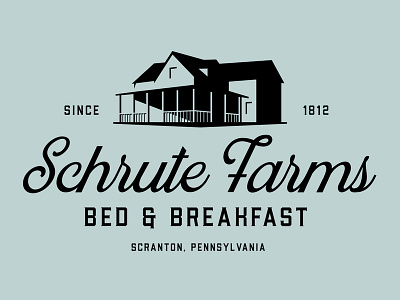 Schrute Farms bed and breakfast brand brand identity branding dwight dwight schrute farm farm logo logo logo design michael scott the office