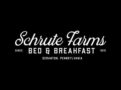 Schrute Farms Bed & Breakfast bb logo bed and breakfast brand brand identity branding dwight schrute farm hotel logo logo logo design scranton the office