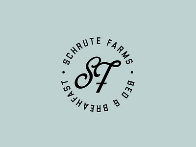 Schrute Farms Stamp bed and breakfast brand brand identity branding farm logo logo design stamp