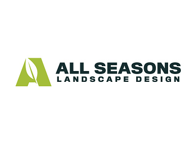 All Seasons Lockup No. 2 a logo brand brand identity branding contractor contractor logo custom logo design landscaping lawn logo lawncare logo logo design logo designer logo identity