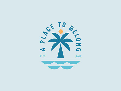 A Place To Belong beach brand brand identity branding logo logo design logo designer logo identity palm palm logo palm tree