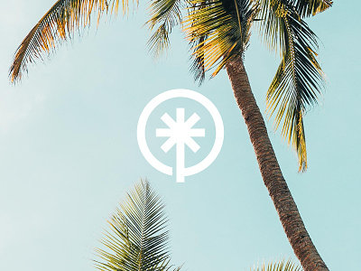 O + Palm Mark beach beach logo brand identity logo logo design logo designer logo identity minimal pal palm logo palm tree simple wander
