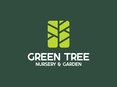 Green Tree Nursery & Garden brand brand identity branding design illustration logo logo design logo designer logo identity simple