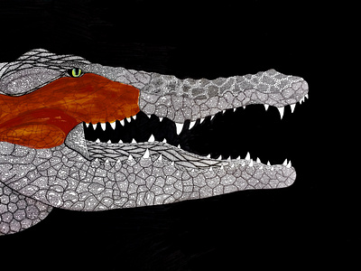 Ink croco art artwork crocodile design drawing graphicdesign illustration illustrator ink ink drawings