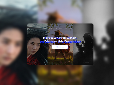 Disney+ 1st screen concept dailyui design disney flat landing minimal ui ux web website