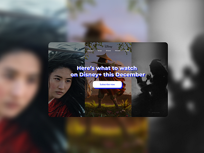 Disney+ 1st screen concept