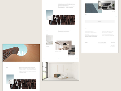 Архитектурное Бюро - Landing agency architecture design ecommerce flat landing minimal ui ux web website