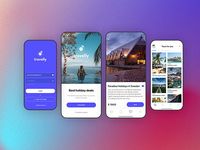 Travel app concept branding design flat illustration minimal ui ux web website