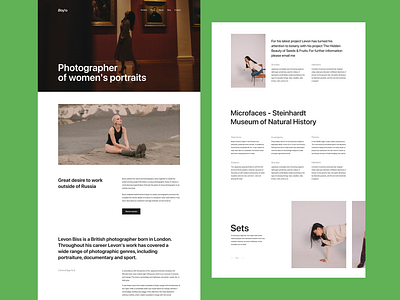 Photography website design flat minimal ui ux web website