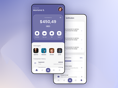 Finance - mobile app app design flat minimal ui ux