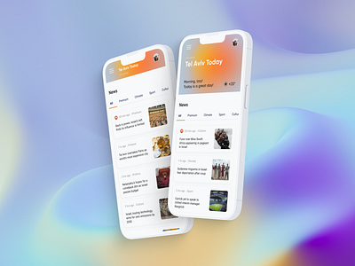 News app concept app design flat minimal ui ux