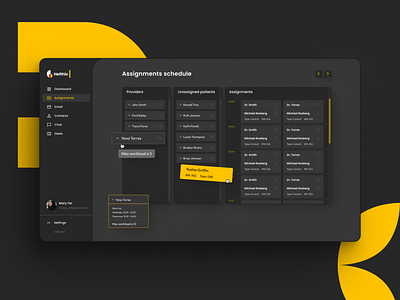 Dark mode / assignments design flat minimal ui ux web website