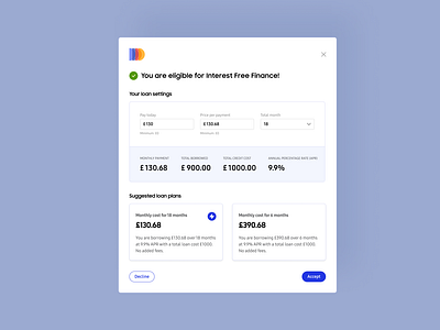 Modal finance view