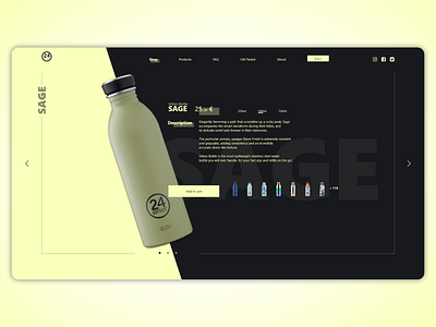 24 BOTTLE™ websait 24 bottle design ui water web webdesign websait yellow