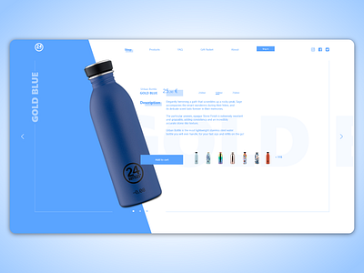 24 BOTTLE™ websait 24 blue bottle designui ui water web webdesign