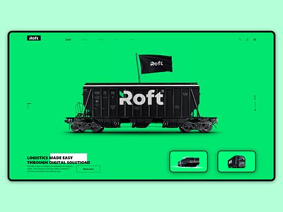 Roft websait ... black branding delivery design green landingpage trending ui web webdesign websait white