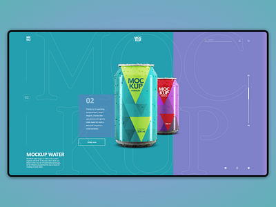 Mockup websait ... beer blue branding design green purple soda trending ui water web webdesign websait white