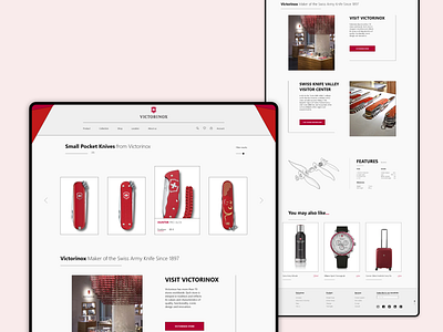 Victorinox - Redesign ... black branding design gray knife knive red redesign trending ui victorinox web webdesign websait white