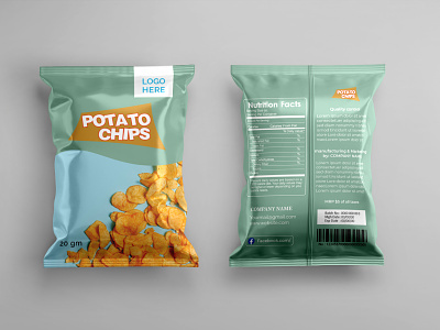 Potato Chips Packaging Design adobe illustrator chips packaging design chips packet design graphic design package design