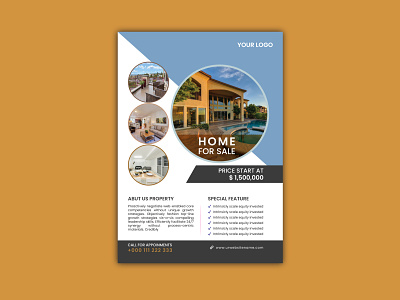 Home for Sale Real Estate Flyer Template adobe illustrator branding flyer flyer design graphic design print design real estate real estate flyer