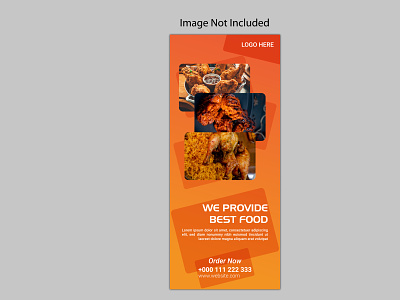 Food and restaurant roll up banner design template branding dl flyer flyer graphic design poster rack card template